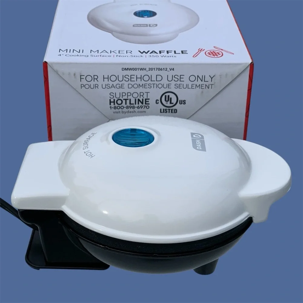 Dash Mini Waffle Maker, White